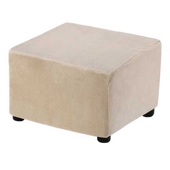 Square Stretch Foot Stool Cover Fit Length 35"-44", Camel