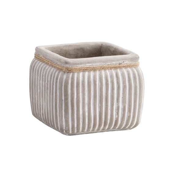 Square Striped Planter