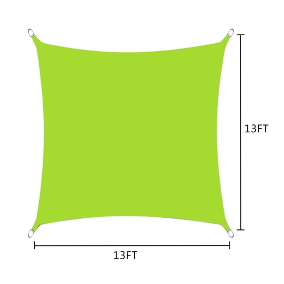 Square Sun Shade Sail UV Block Waterproof Patio Awning Outdoor Garden Pool Sun Canopy Shelter Cover 13'x13' Green