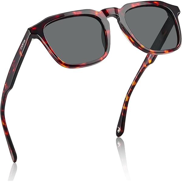 Square Sunglasses for Men Polarized Retro 60s Design, Hand-crafted Acetate, UV400 Protection Cool Sun Glasses