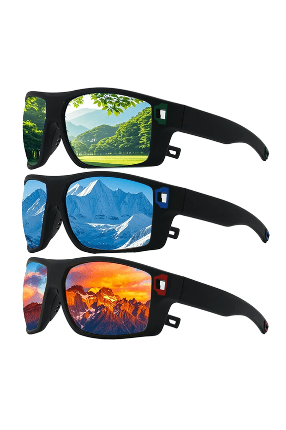 Square Sunglasses for Men Polarized UV Protection Goggles Women Beach Shades Outdoor Sports Glasses for Cycling Running Fishing Hiking
