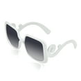 thumbnail image 1 of Square Sunglasses for Women Big Designer Baroque Swirl Temple Uv400 Protection, 1 of 4