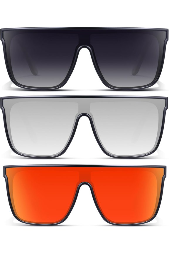 Square Sunglasses for Women Big Large Frame Shades Goggle Siamese Lens UV Protection Sun Glasses