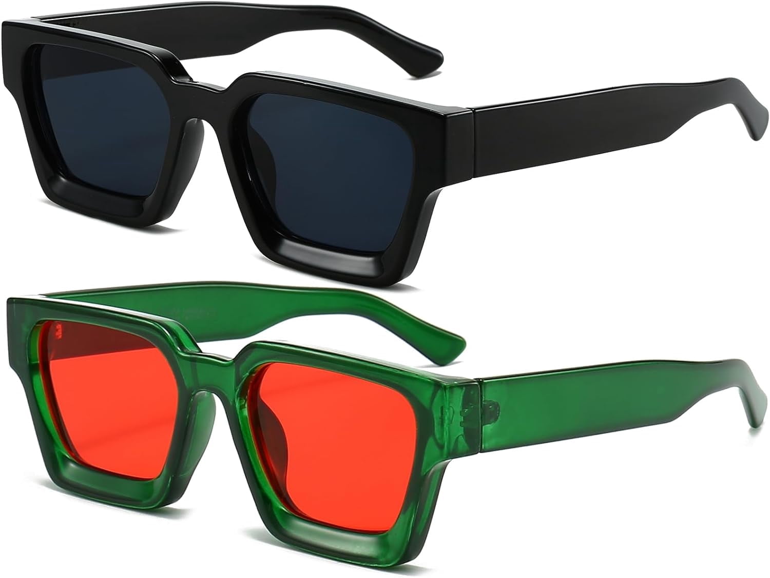 Square Sunglasses for Women Men Square Thick Frame Sun  display picture 1