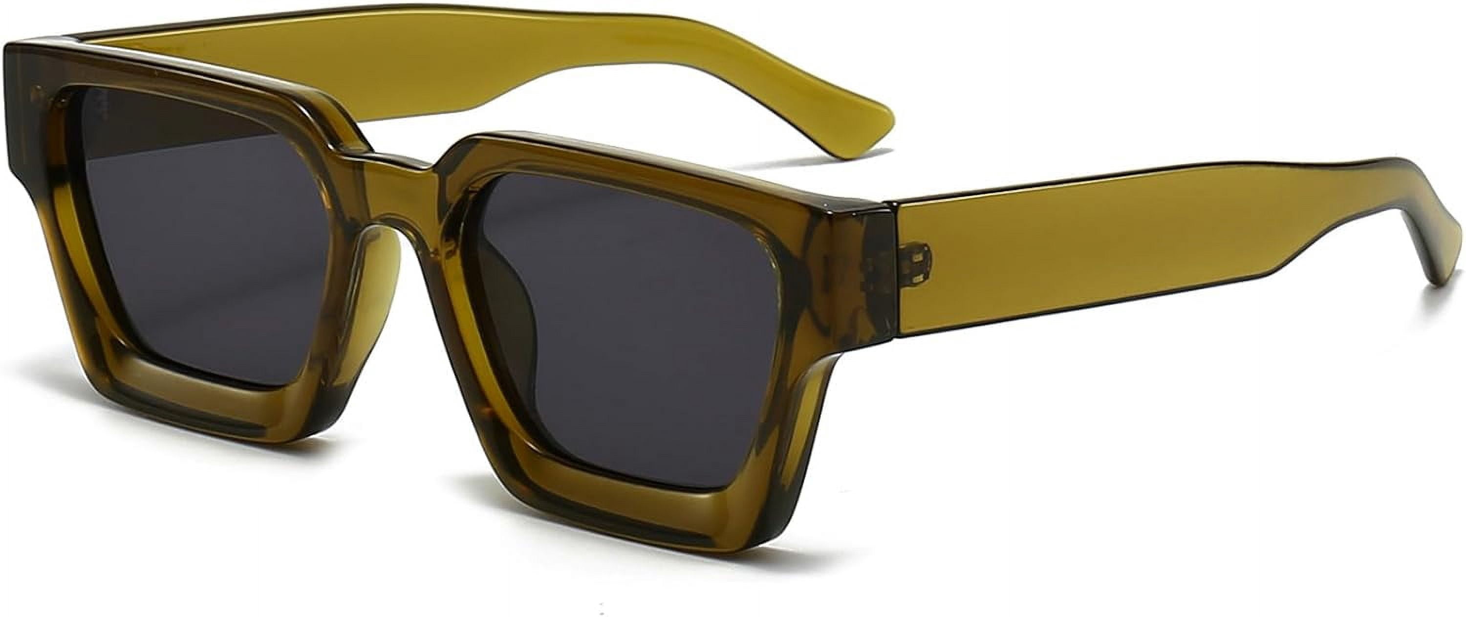 AIEYEZO Square Sunglasses For Women Men Square Thick Burkina Faso