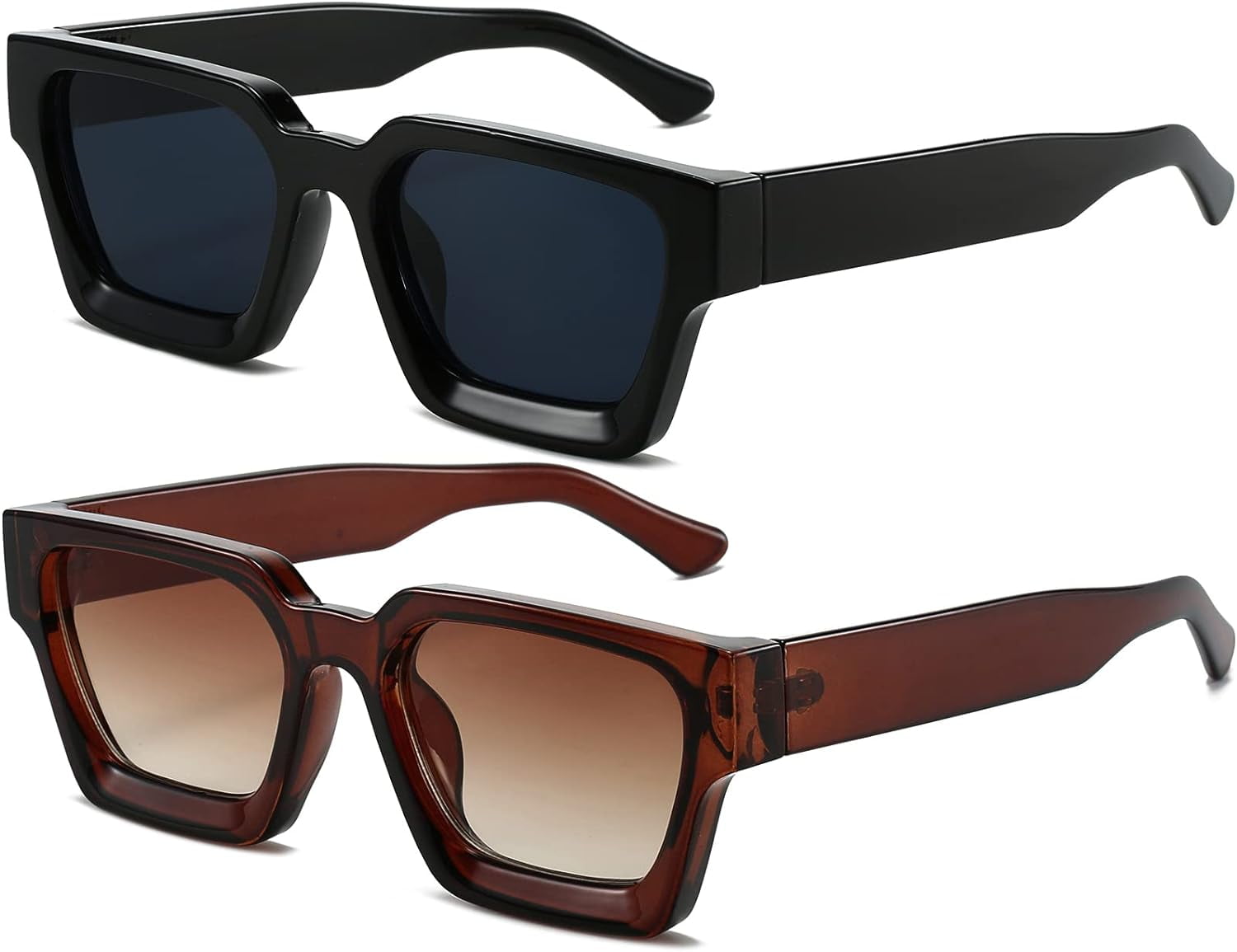 Square Sunglasses for Women Men Square Thick Frame Sun  display picture 3