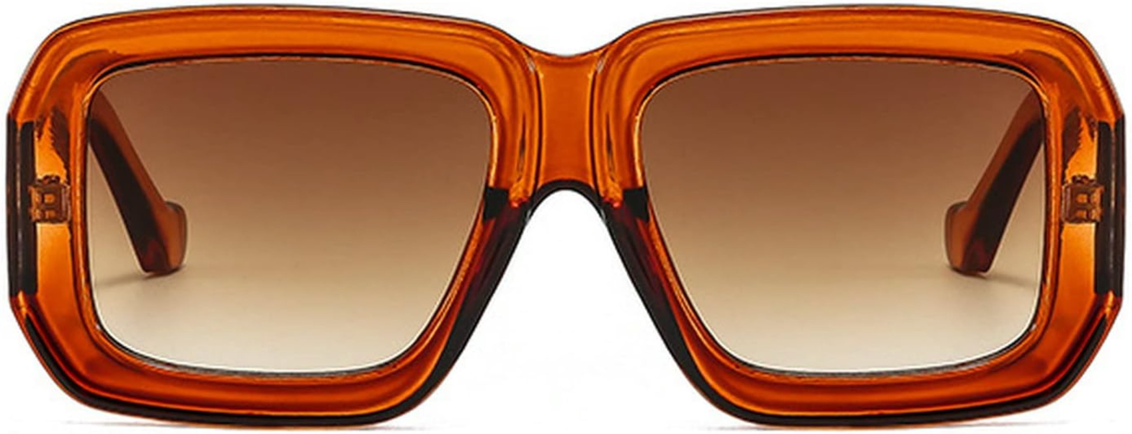 Trendy Thick Square Frame Sunglasses UV400 Protection Unisex Adult Shades New Horizons Retro Square Fashion Sunglasses for Women Men  main image 3