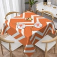 thumbnail image 1 of Square Table Cloth, Chevron Orange Tablecloth Washable Dinng Table Covers Decorative for Kitchen & Table Linens 60" x 60", 1 of 8