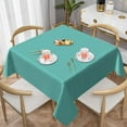 thumbnail image 1 of Square Table Cloth, Solid Teal Blue Tablecloth Washable Dinng Table Covers Decorative for Kitchen & Table Linens 60" x 60", 1 of 8