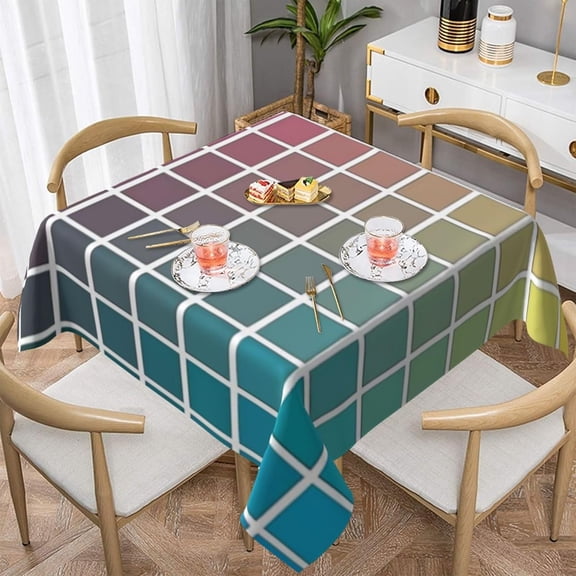 Square Table Cloth, Tablecloth Washable Dinng Table Covers Decorative for Kitchen & Table Linens 52" x 52"