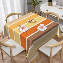 Square Table Cloth, Warm Pastel Stripe Tablecloth Washable Dinng Table Covers Decoratives for Kitchen & Table Linens 52" x 52"