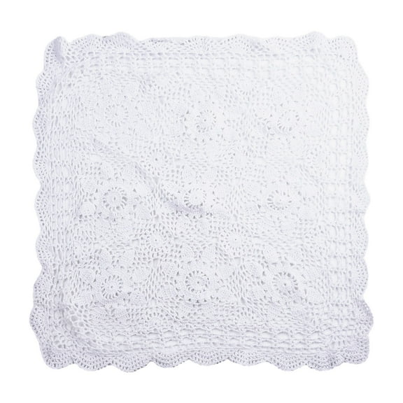 Square Table Cover Lace Cotton Table Place Mat Dining Pad Cloth Crochet Placemat Cup Mug Tablecloth Tea Coaster Handmade 40/60Cm