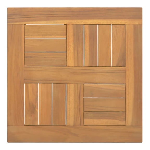 Square Table Top 15.7"x15.7"x1" Solid Wood Teak Brown