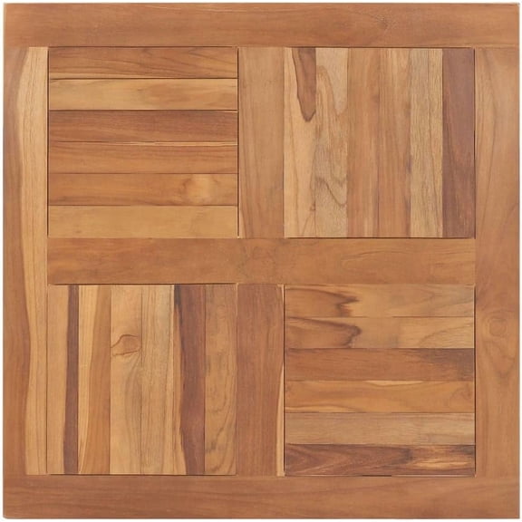 Square Table Top Solid Teak Wood, Replacement Table Top, Wooden Desk Top for Outdoor, Home, 31.5"x31.5"x1"