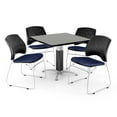 thumbnail image 1 of Square Table in Gray Nebula, 4 Stars Stacking Chairs in Gray Nebula, 1 of 5