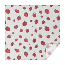 Square Tablecloth 42x42 Inch – Waterproof Polyester Printed Table Cover, Wrinkle Resistant & Washable for Kitchen Dining Picnic Party Decor, Single-v4-15, White