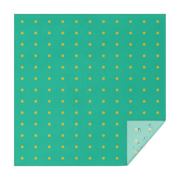 Square Tablecloth 42x42 Inch – Waterproof Polyester Printed Table Cover, Wrinkle Resistant & Washable for Kitchen Dining Picnic Party Decor, Single-v4-15, White