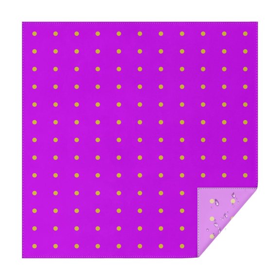 Square Tablecloth 42x42 Inch – Waterproof Polyester Printed Table Cover, Wrinkle Resistant & Washable for Kitchen Dining Picnic Party Decor, Single-v4-15, White