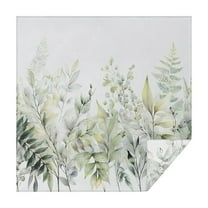 Square Tablecloth 42x42 Inch – Waterproof Polyester Printed Table Cover, Wrinkle Resistant & Washable for Kitchen Dining Picnic Party Decor, Single-v4-15, White