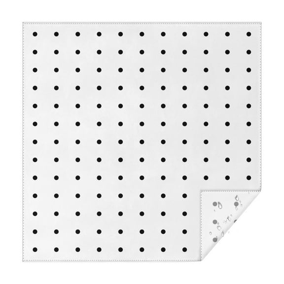 Square Tablecloth 42x42 Inch – Waterproof Polyester Printed Table Cover, Wrinkle Resistant & Washable for Kitchen Dining Picnic Party Decor, Single-v4-15, White