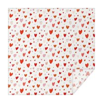 Square Tablecloth 42x42 Inch – Waterproof Polyester Printed Table Cover, Wrinkle Resistant & Washable for Kitchen Dining Picnic Party Decor, Single-v4-15, White