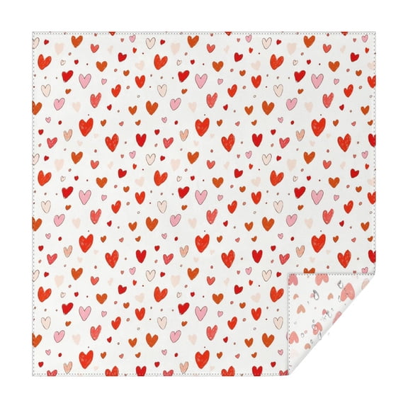 Square Tablecloth 42x42 Inch – Waterproof Polyester Printed Table Cover, Wrinkle Resistant & Washable for Kitchen Dining Picnic Party Decor, Single-v4-15, White