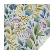 Square Tablecloth 42x42 Inch – Waterproof Polyester Printed Table Cover, Wrinkle Resistant & Washable for Kitchen Dining Picnic Party Decor, Single-v4-15, White