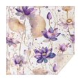 thumbnail image 1 of Square Tablecloth 42x42 Inch – Waterproof Polyester Printed Table Cover, Wrinkle Resistant & Washable for Kitchen Dining Picnic Party Decor, Single-v4-15, White, 1 of 6