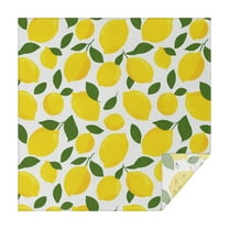 Square Tablecloth 42x42 Inch – Waterproof Polyester Printed Table Cover, Wrinkle Resistant & Washable for Kitchen Dining Picnic Party Decor, Single-v4-15, White