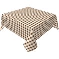 thumbnail image 1 of Square Tablecloth 52 x 52 Inch, Beige Brown Buffalo Plaid Square Tablecloths Durable Table Cloth Cover Table Topper Cover for Restaurant, Picnic, Indoor and Outdoor Dining, 1 of 8
