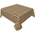 thumbnail image 1 of Square Tablecloth 52 x 52 Inch, Gold Brown Tartan Check Plaid Square Tablecloth Spillproof Soil Resistant Tablecloths Fabric Table Cloth for Kitchen Dinning Tabletop Outdoor, 1 of 8