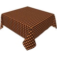 thumbnail image 1 of Square Tablecloth 52 x 52 Inch, Halloween Orange Gingham Square Tablecloth Washable Table Cloth Kitchen Tablecloth for Dining Table, Buffet Parties and Camping, 1 of 8