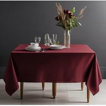 Square Tablecloth 52x52 Inch, Burgundy Durable Polyester Tablecloth for Square and Round Tables, Great for Weddings, Banquets, Holidays, Parties (Burgundy, 52x52 inch)
