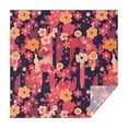 thumbnail image 1 of Square Tablecloth 52x52 Inch – Waterproof Polyester Printed Table Cover, Wrinkle Resistant & Washable for Kitchen Dining Picnic Party Decor, Single-v4-15, White, 1 of 6