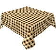 thumbnail image 1 of Square Tablecloth 60 x 60 Inch, Autumn Gold Gingham Tablecloth Square Breathable Table Cloth Cover Fabric Tablecloth for Dining, Party, Buffet, Wedding, 1 of 8