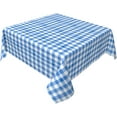 thumbnail image 1 of Square Tablecloth 60 x 60 Inch, Blue White Gingham Square Table Covers Water Resistant Tabletop Covers Kitchen Tablecloths for Daily Use Kitchen Dining Party Wedding, 1 of 8