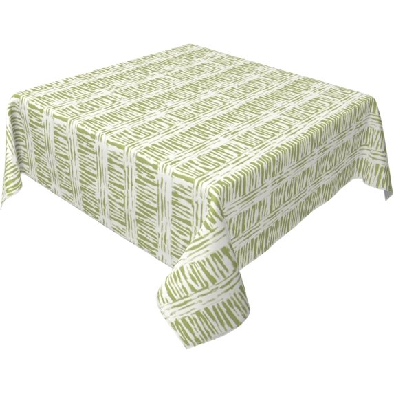 Square Tablecloth 60 x 60 Inch, Farmhouse Broken Stripes Square Table Cloth Wrinkle Free Stain Resistant Waterproof Table Cloth Kitchen Tablecover for Dining, Party, Buffet, Wedding