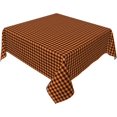 thumbnail image 1 of Square Tablecloth 60 x 60 Inch, Halloween Orange Gingham Square Tablecloths Spillproof Soil Resistant Table Cloth Kitchen Tablecover for Dining, Party, Buffet, Wedding, 1 of 8