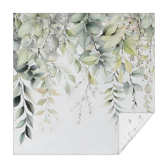 Square Tablecloth 60x60 Inch – Waterproof Polyester Printed Table Cover, Wrinkle Resistant & Washable for Kitchen Dining Picnic Party Decor, Single-v4-13, White