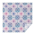thumbnail image 1 of Square Tablecloth 60x60 Inch – Waterproof Polyester Printed Table Cover, Wrinkle Resistant & Washable for Kitchen Dining Picnic Party Decor, Single-v4-13, White, 1 of 6