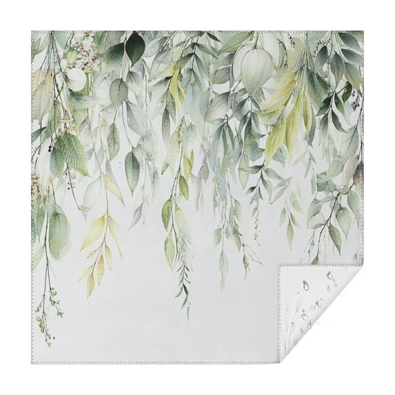 Square Tablecloth 60x60 Inch – Waterproof Polyester Printed Table Cover, Wrinkle Resistant & Washable for Kitchen Dining Picnic Party Decor, Single-v4-13, White