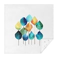 thumbnail image 1 of Square Tablecloth 60x60 Inch – Waterproof Polyester Printed Table Cover, Wrinkle Resistant & Washable for Kitchen Dining Picnic Party Decor, Single-v4-13, White, 1 of 6