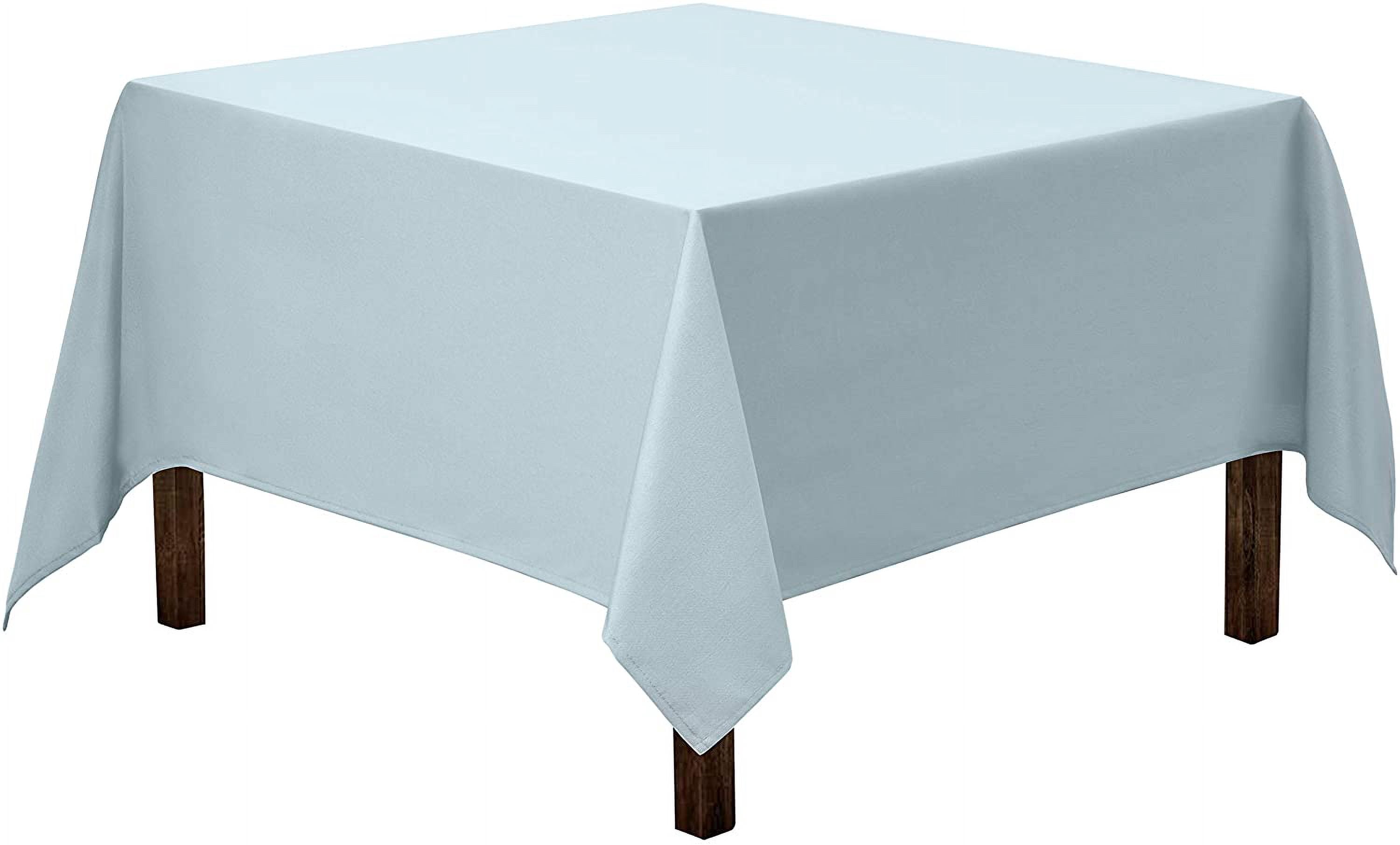 Square Tablecloth - 85 x 85 Inch Baby Blue Table Cloth for Large Square ...