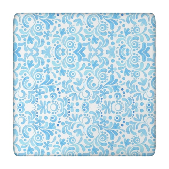 Square Tablecloth Aesthetic Floral Design Waterproof Elastic Fitted Table Cover, Wipeable Backed for Kitchen Garden Picnic Decor