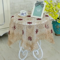 Square Tablecloth Coffee Table Cover, Embroidered Small Table Cloth Bedside Table Doily Home Bedside Nightstand Dresser Scarf Tabletop Decoration