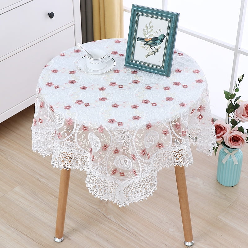 Small Table Rag Square Tablecloth Coffee Table Cover, Embroidered Small Table Cloth ...