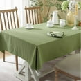 thumbnail image 1 of Square Tablecloth Cotton Textured Table Cloth Wrinkle Free Decorative Fabric Farmhouse Table Cover for Dining/Party/Buffet/Wedding, 47 x 47 Inch, Green, 1 of 7