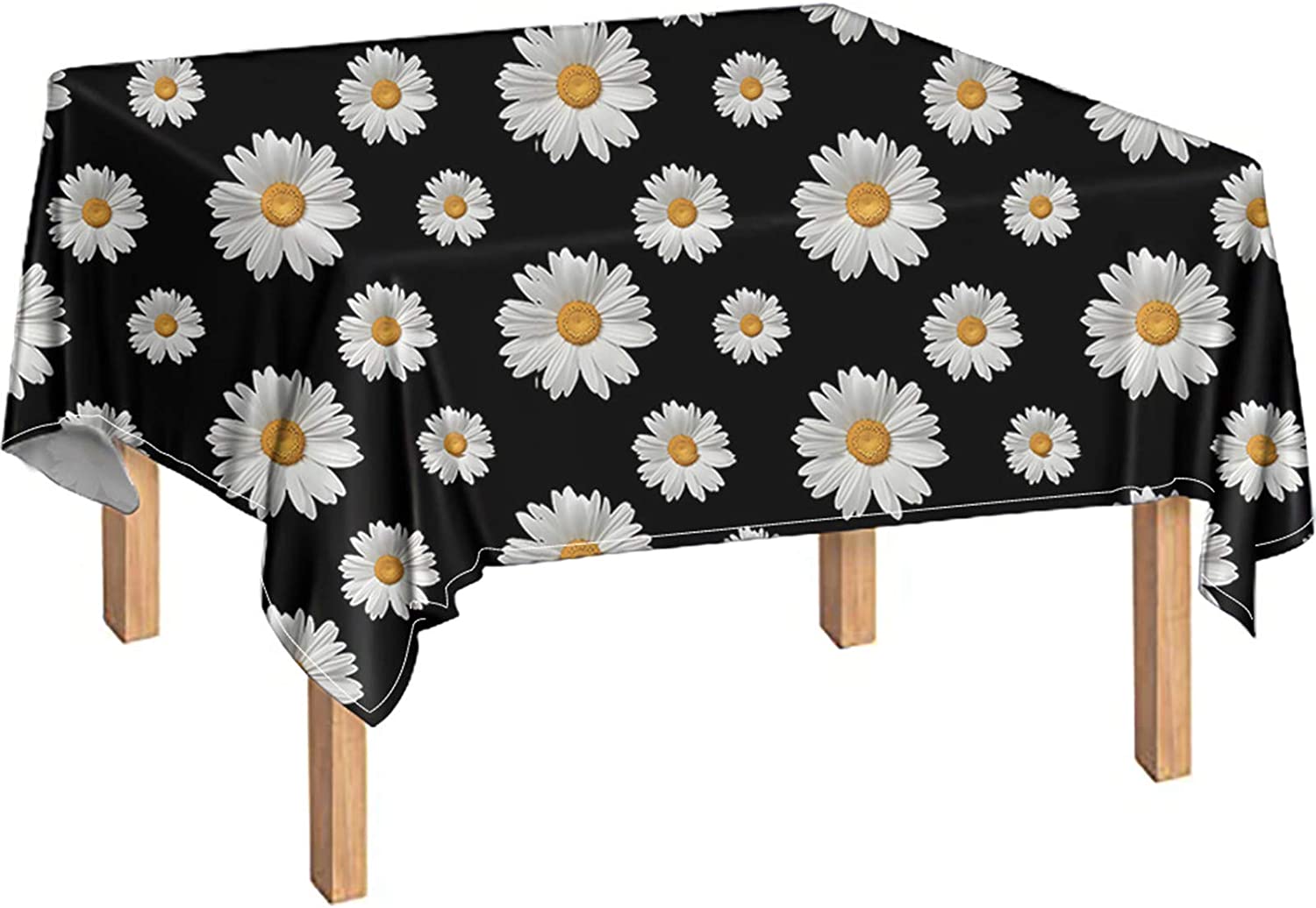 Square Tablecloth Daisy Flower Table Cloth For Table Cover Heat