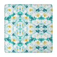 thumbnail image 1 of Square Tablecloth with Elastic Edges 34 * 34 Inch Pioneer Waterproof Watercolor Painting Flowers Table Cover Washable Indoor and Outdoor for Party Kitchen Dinner Banquet Patio Picnic, 1 of 6