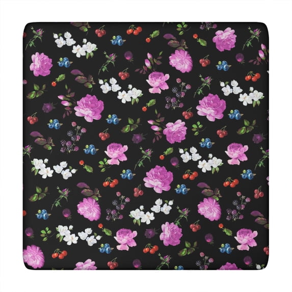 Square Tablecloth with Elastic Edges 34 * 34 Inch Waterproof Pioneer Colorful Floral Table Cover Washable Indoor and Outdoor for Party Kitchen Dinner Banquet Patio Picnic